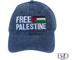 BRD® For Palestine | Jeans-Blauw Pet | Free Palestine met Vlag