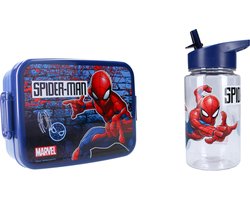 foto van Spiderman Voordeelset Lunchbox en drinkfles Let's Eat