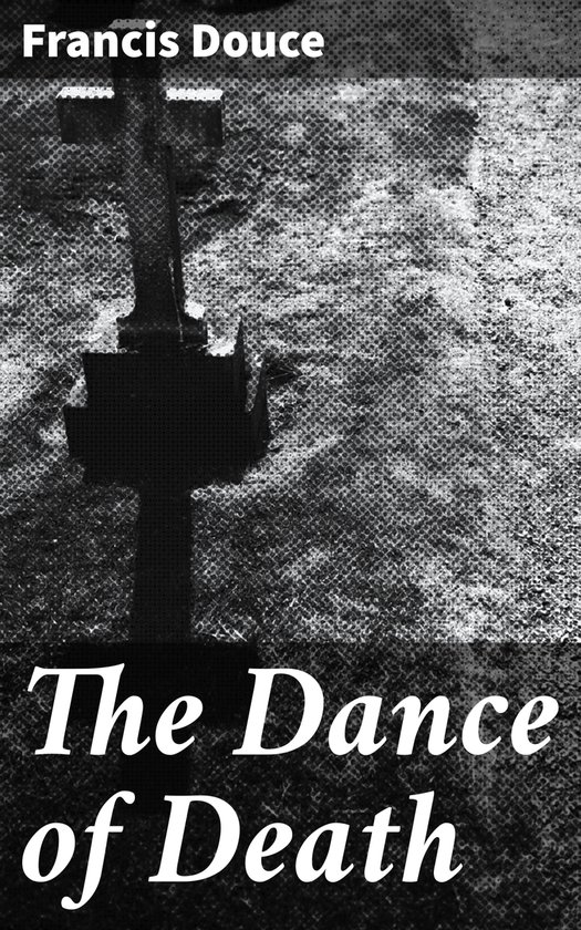 Couverture du livre 'The Dance of Death' avec l'ombre d'une croix sur un fond texturé.