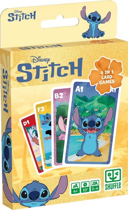 Shuffle Lilo & Stitch - 4-in-1 Kaartspellen (Kwartet, memo, snap, actiespel)
