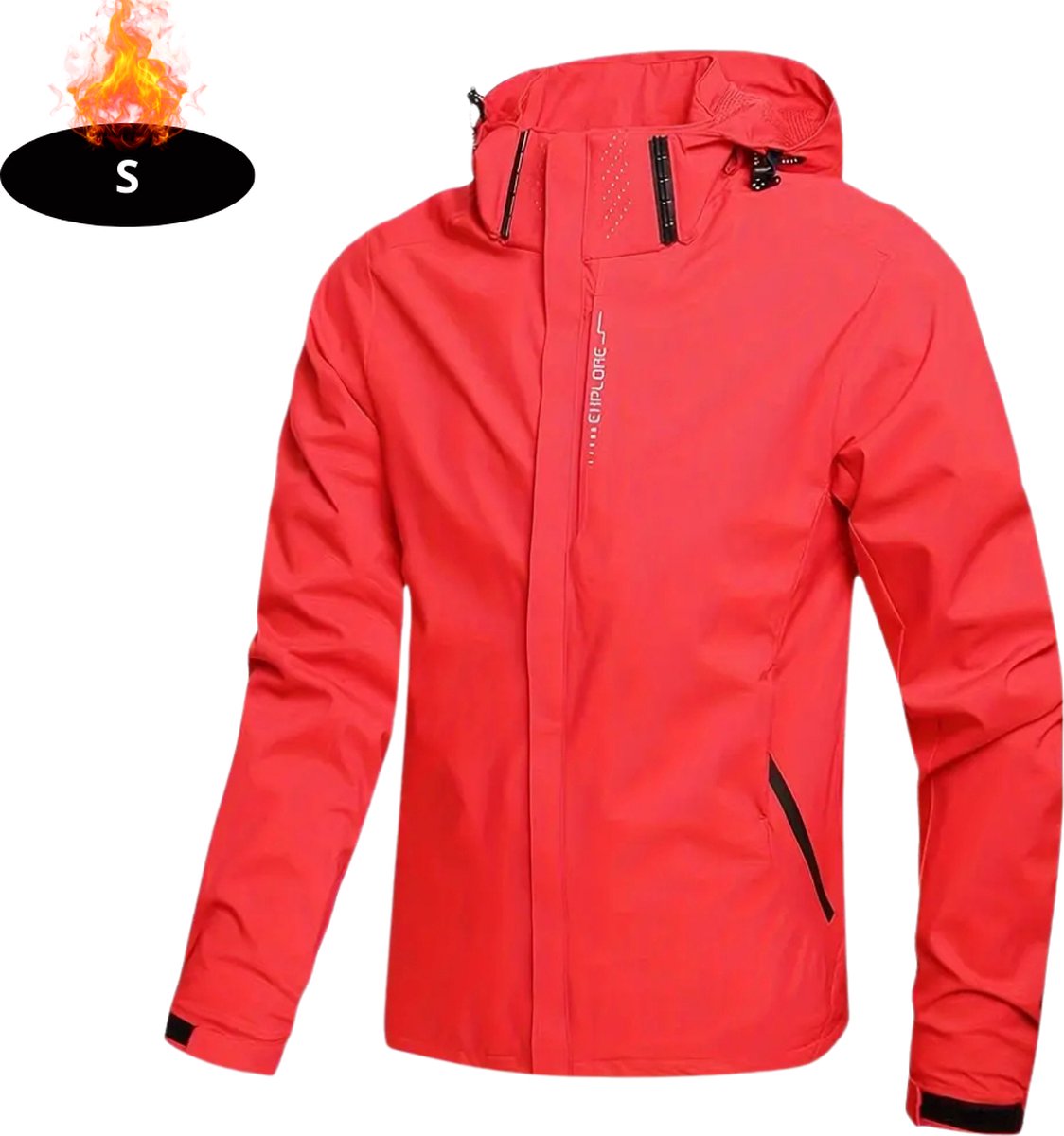 Bovista Windjas Heren Parka Lente & Herfst Jas Volwassen Windjack Windbreaker Outdoor Rood