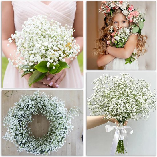 Gipskruid/gypsophila - Kunstbloemen - Takken - Roze - 66 Cm