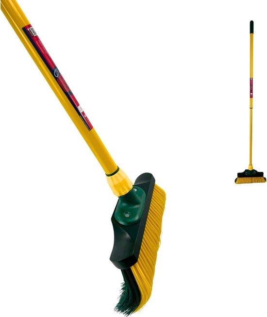 Synx Tools Tuinkrabber 3 Tanden Met Steel 150cm & Synx Tools Klauwbezem 28cm - bezem buiten - straatbezem - krallenbezem - Telescopische steel 70 - 140cm - 28cm -Cultivator - Verzinkt - Hark - Harken van Synx Tools — afbeelding 3