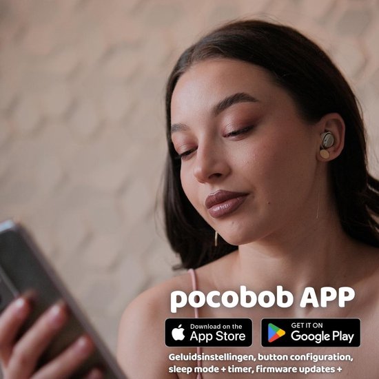 Écouteurs sans fil pocobob® Z - Purple Amatista - Écouteurs Bluetooth - ultra petits - écouteurs intra-auriculaires - avec microphone - aussi pour dormir - avec application pour iOS et Android