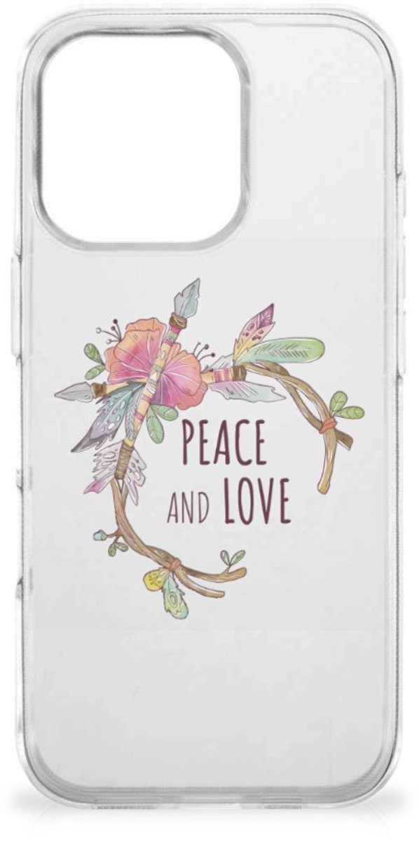 iPhone 16 Pro Max Telefoonhoesje met Naam Boho Text