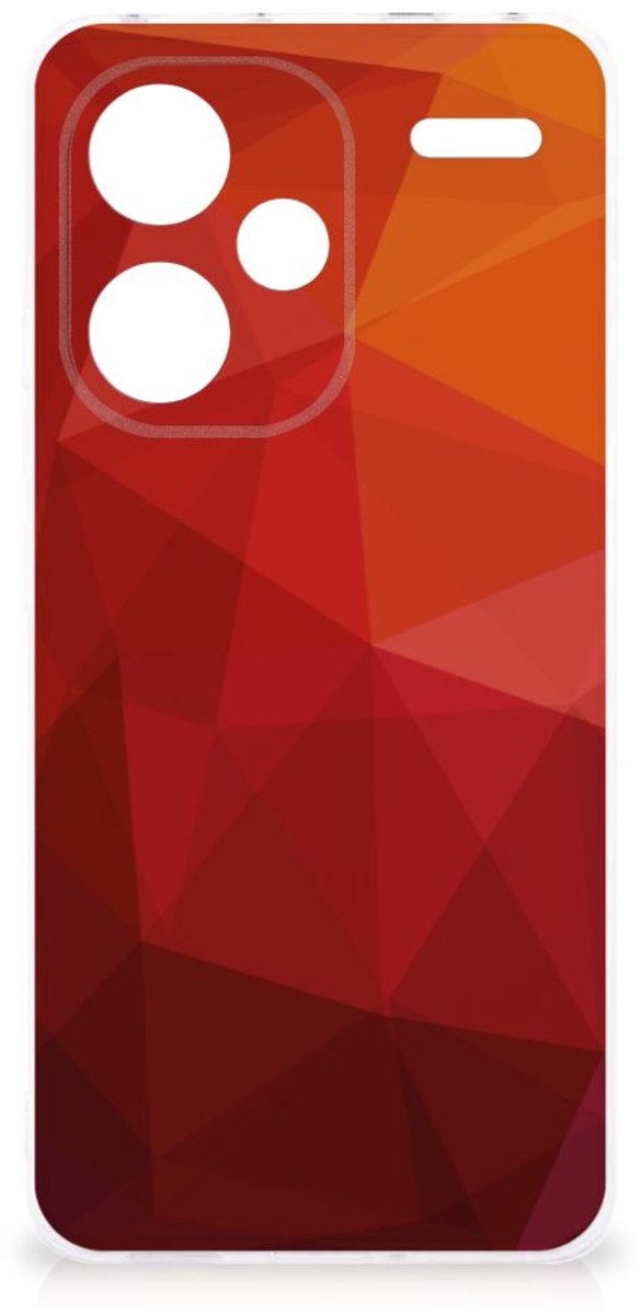 TPU Hoesje voor Xiaomi Redmi Note 13 Pro Plus Polygon Red