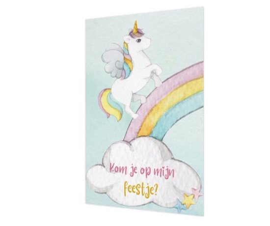 Amscan 9911593 - uitnodigingskaarten Pretty Pony, 8 stuks, afmetingen