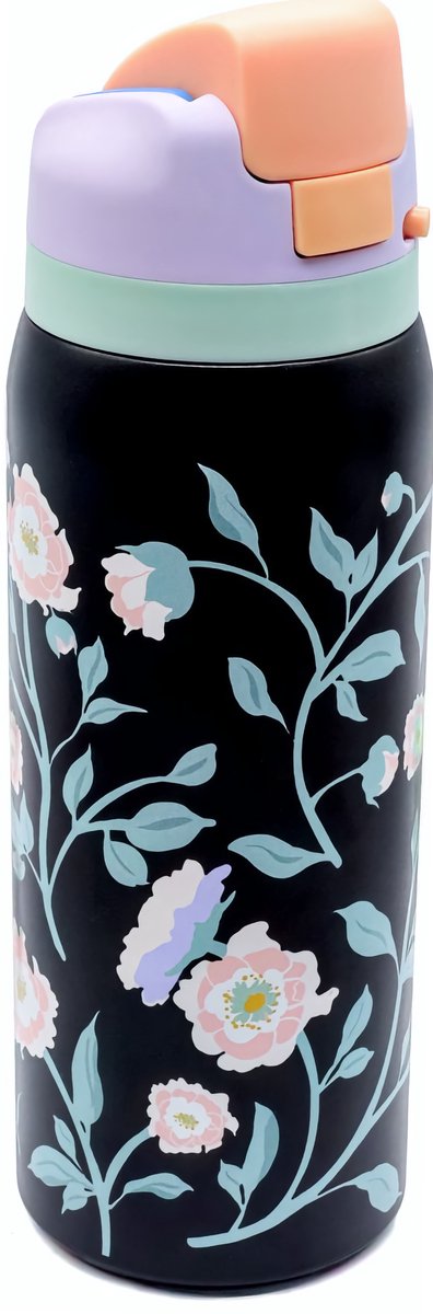 LYKKE Freesip Thermos - Drievoudig geïsoleerde RVS beker met rietje thumbnail 7