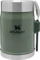 Stanley Classic Legendary Food Jar 0.4L Met Spork - Thermos Lunchbox Houdt 7 Uur Warm, Of Koud - Dubbelwandige Isolatie - Lekvrije Voedselcontainer - BPA-Vrij - Hammertone Green