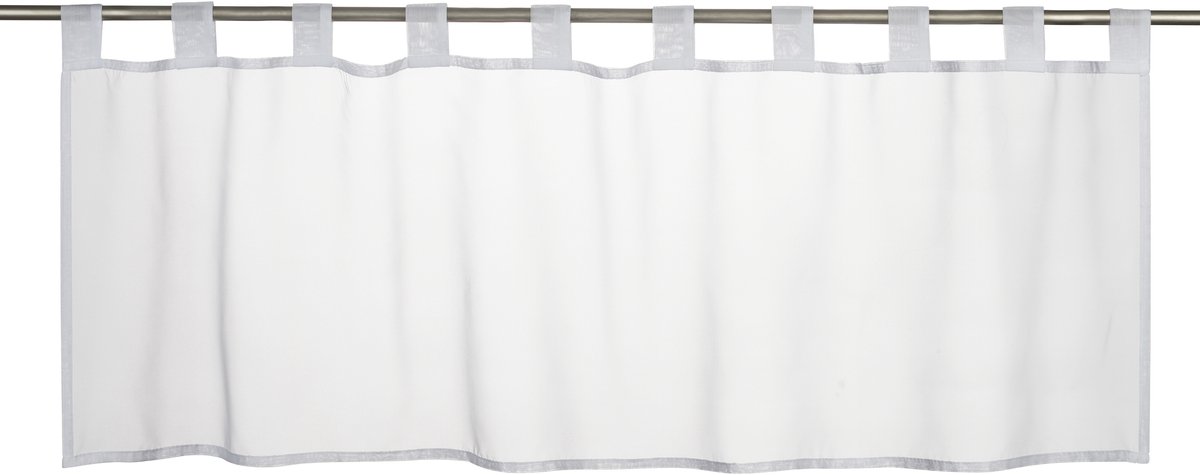 Elbersdrucke Bistro Gordijn Basic 48x140 cm wit transparant