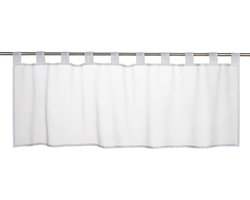 Elbersdrucke Bistro Gordijn Basic 48x140 cm wit transparant
