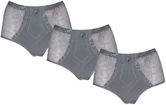 JC 3-Pack Licht corrigerende dames slips H201 Grijs - maat L