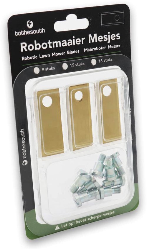 To the South® Lames de tondeuse robot universelles adaptées aux Faucheuses robotiques Belrobotics - Titane - 30 pièces