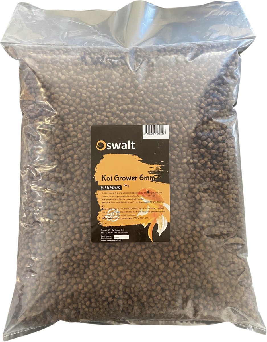 Oswalt Koi Grower - Koivoer - Visvoer - 5kg - 6mm
