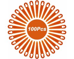100 stuks plastic vervangende messen compatibel met STIHL Polycut 2-2 Polycut 3-2 Grastrimmer FSA 45 FSA 57 FSE 52, Sun Joe 24V-GT10, Redback Swift 40V