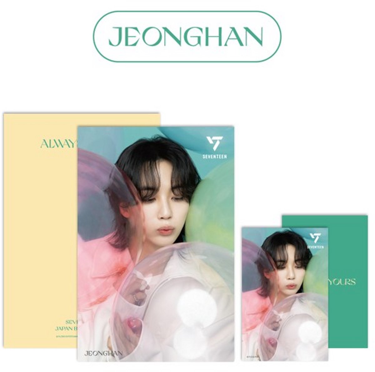 KPOP SEVENTEEN - JEONGHAN, ALWAYS YOURS - Lenticulair ansichtkaart & Mini Kaart - Beperkte Voorraad - Geimporteerd uit Korea - Gratis verzending