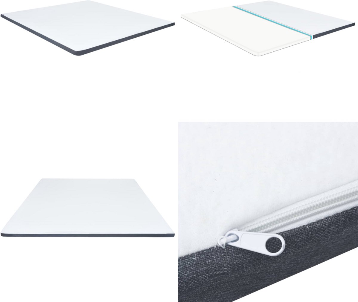 vidaXL Boxspringtopmatras 200x160x5 cm - Boxspringmatras - Boxspringmatrassen - Boxspringtopmatras - Boxspringtopmatrassen