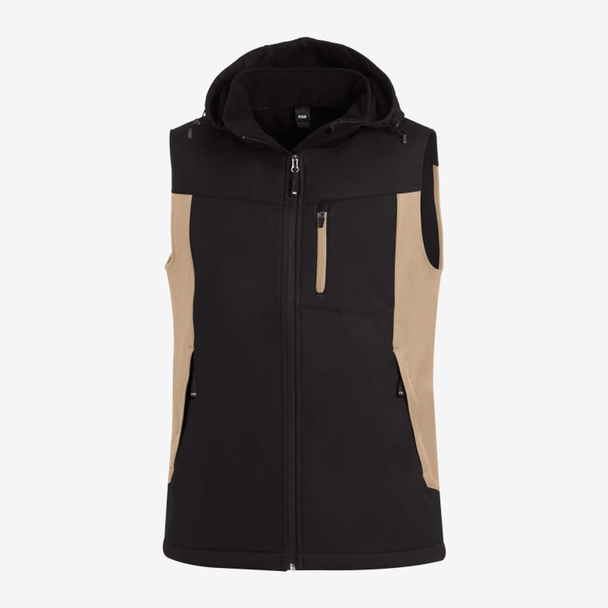 FHB JUSTUS Softshell Vest 79110 - Beige-Zwart - L