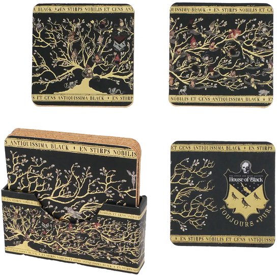 Set de Sous-verres Harry Potter Black Family (4 pièces)