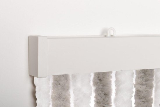 ApexArte® Vliegengordijn Kattenstaart - Hordeur - Vliegengordijn - Grijs met Wit — afbeelding 4
