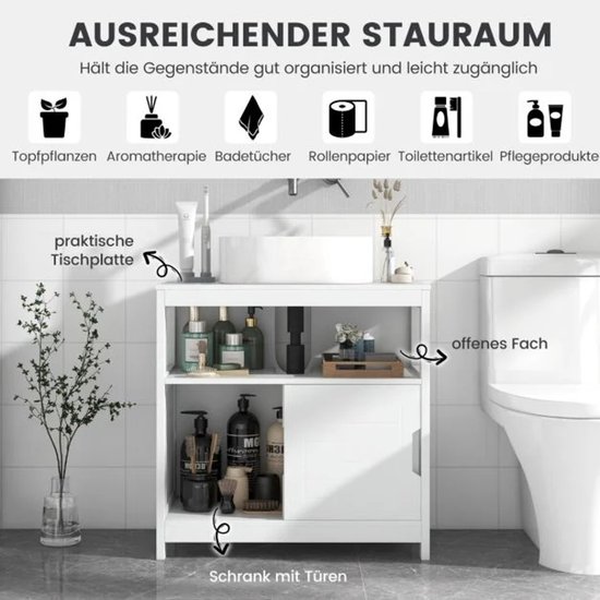Mobiel onder de gootsteen Dmagon, Mobiel dBadkamer, Wastafelcontainer