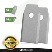 Lames de tondeuse robot universelles To the South® adaptées aux modèles Gardena, Husqvarna, McCulloch, Yard Force, Segway, Garden Feelings, Cramer, ECOVACS, Ferrex et Florabest Steel - 18 pièces