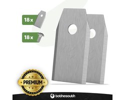 To the South® Universele Robotmaaier Mesjes geschikt voor o.a. Gardena, Husqvarna, McCulloch, Yard Force, Segway, Garden Feelings, Cramer, Ferrex & Florabest - Staal - 18 Stuks