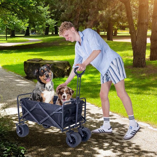 Chariot de transport pour enfants - Chariot de transport pour enfants - Pliable - Chariot de transport pour enfants - Chariot de transport - Chariots de transport pour enfants - Chariot de jardin - Poussette avec barre de poussée - Chariot de plage -