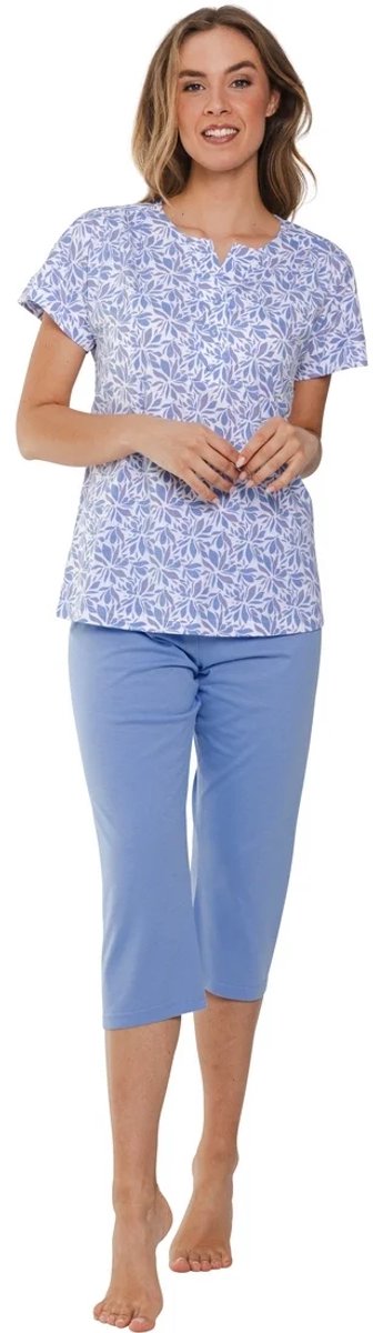 Pastunette Pyjama Soft Blue - Katoen - Blauw/Wit