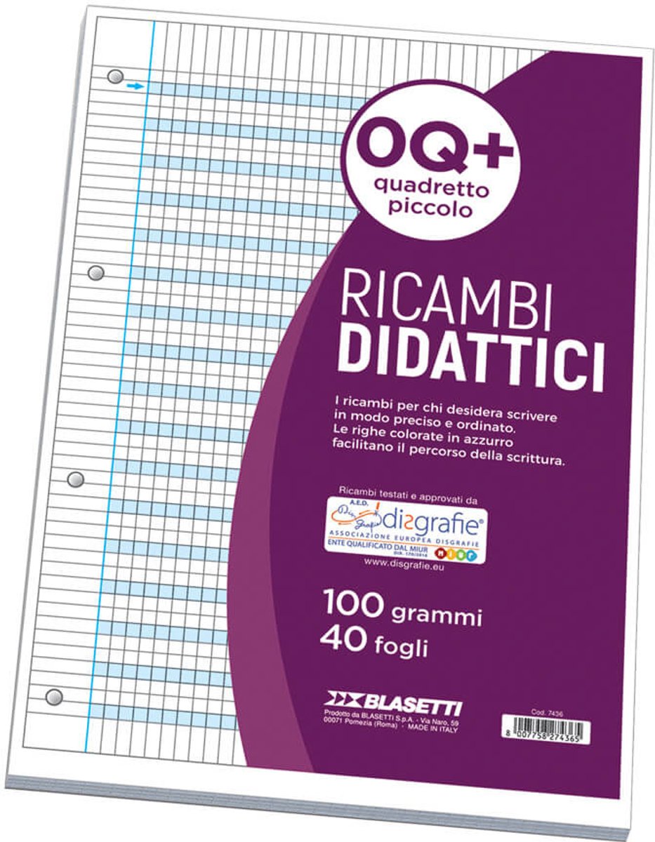 Blasetti 7436 schrijfblok & schrift A4 40 vel Blauw, Wit