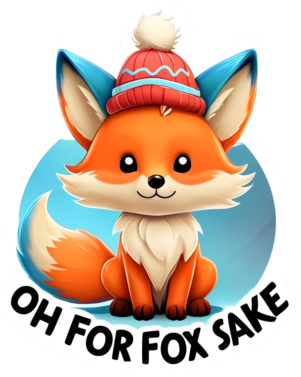 4one6 industries - Oh for Fox Sake - Funny Cute Fox Sticker