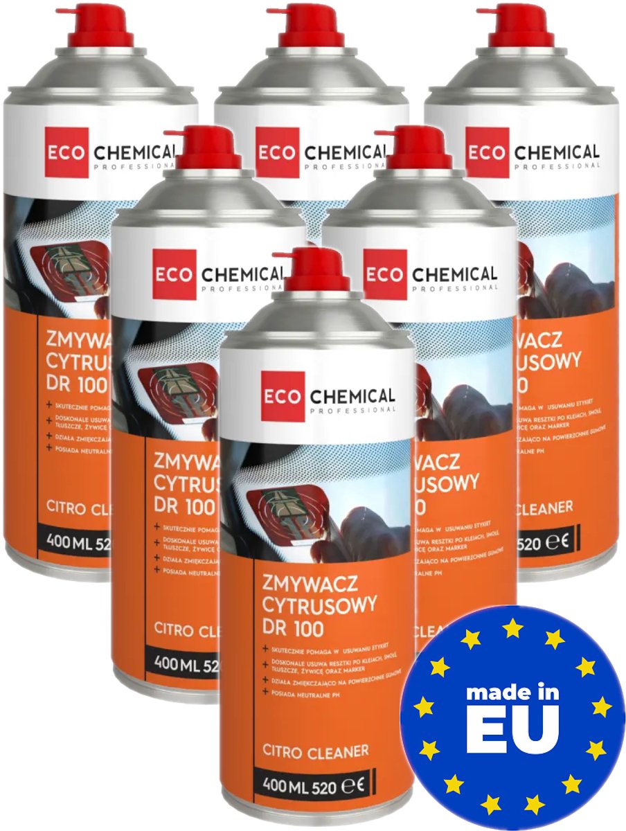 Professionele Plakband Verwijderaar - 6-Pack Adhesive Remover 400ml - Industriële Lijmresten Oplosser Met Citrusextract