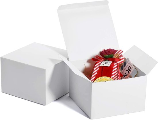 Homeilteds 30 stuks papier doos geschenk Kraft dozen met lint, bruiloft gunst dozen gunst dozen partij geschenkdozen presenteert (kleur: diepe saffier, geschenkdoos grootte: 12x12x5cm