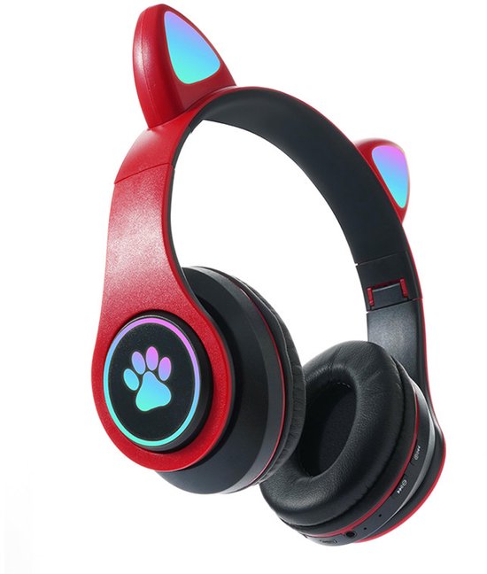 Kin Bluetooth Headset KINSI Bluetooth Gaming Headset - Stylish Kat Oor Design met LED ...