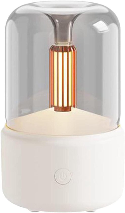 Candle Luchtbevochtiger met LED Nachtlampje, USB en draagbaar