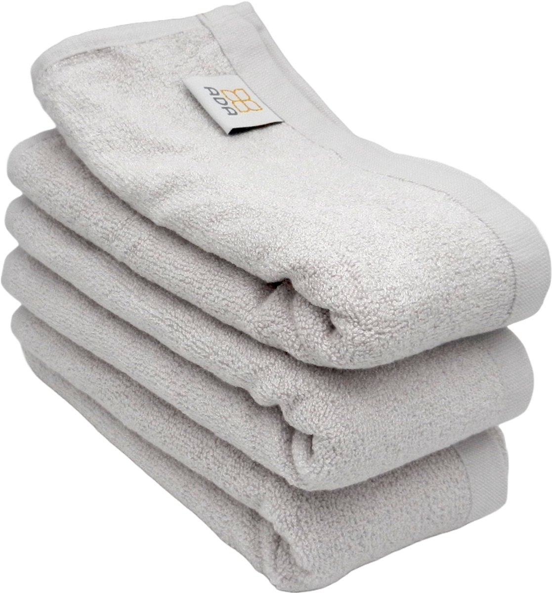 ADA® - Bamboe handdoek – 40x76cm - Licht grijs – 3 stuks