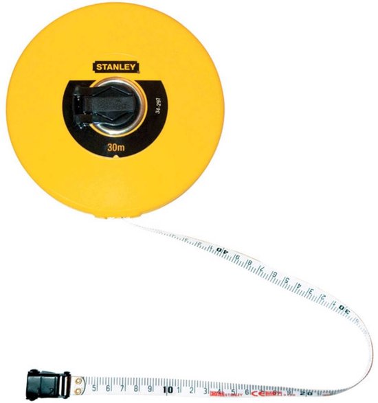 STANLEY Landmeter Fiberglas 30m - 12.7mm gesloten kast - 0-34-297