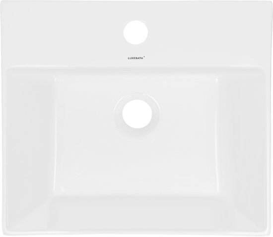 Lavabo 415 x 360 x 130 mm céramique blanc