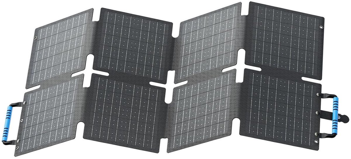 BLUETTI 60W zonnepaneel voor draagbaar energiestation Handsfree 1/Handsfree 2/ AC2A/EB3A/Elite 30 V2/ AC50B. USB-A en USB-C-poort voor tablet, telefoon, drone, opvouwbare zonnelader voor wandelen, kamperen, reizen