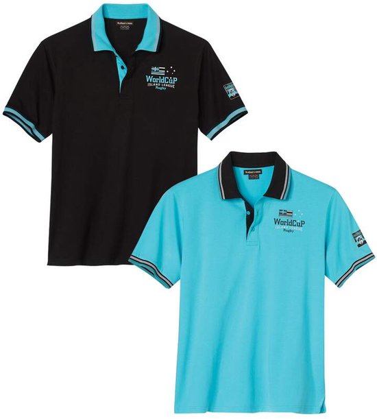 ATLAS FOR MEN - Set van 2 polo's Island League - Heren - Verkrijgbaar in grote maten - XXL