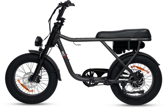 RED6 GHOST - Fatbike - Elektrische Fiets - 250 Watt Motor - Fatbikes - Duo Zit - Kleuren Display - Brushless Motor