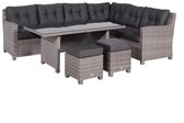 Bol.com Blue bird lounge-diningset - 5-delig - rechts - grey - reflex black aanbieding