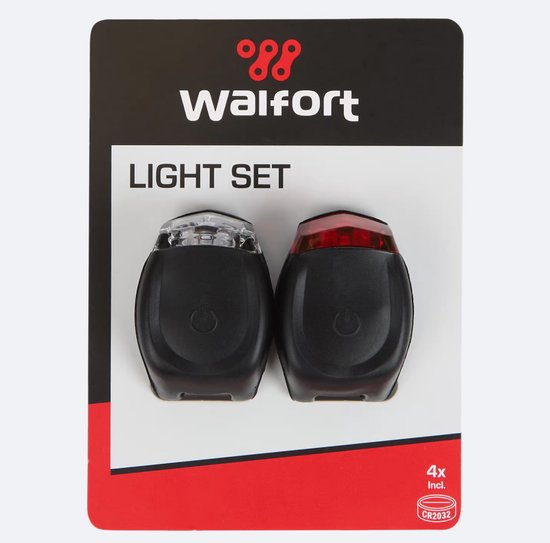 Walfort Fietslamp Set - Voorlicht / Achterlicht - Fietslampjes Rood en Wit - Fietslicht Koplamp — afbeelding 2
