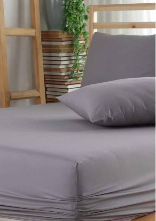 Hoeslaken Jersey Katoen - Boxspring Zwart