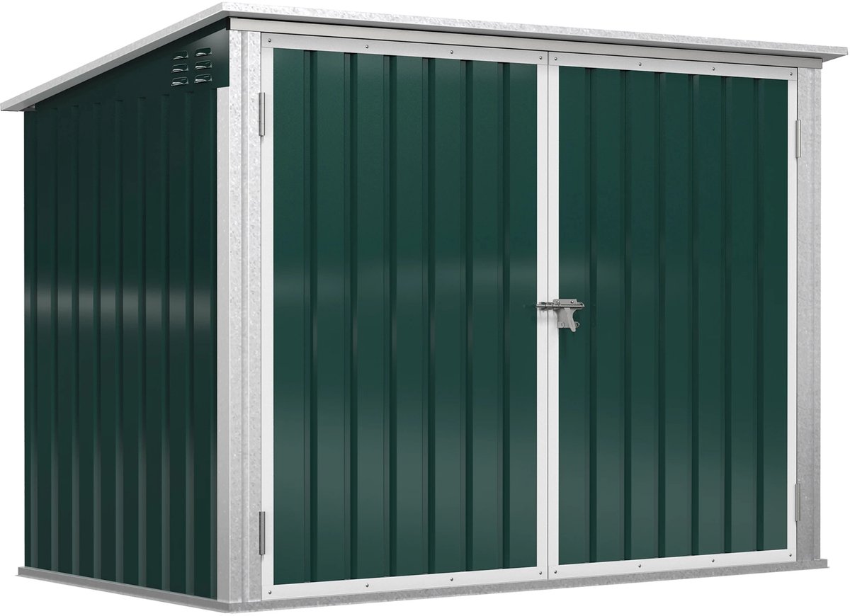 Kliko ombouw - UV-bestendig - Container - Berging - 2 Afvalbakken - Kunststof - Weerbestendig - Groen