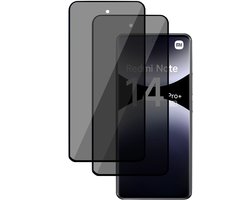2x TechNow Privé Screenprotector geschikt voor Xiaomi Redmi Note 14 Pro / Pro+ - Privacy Beschermglas - Privacy Proteqt+