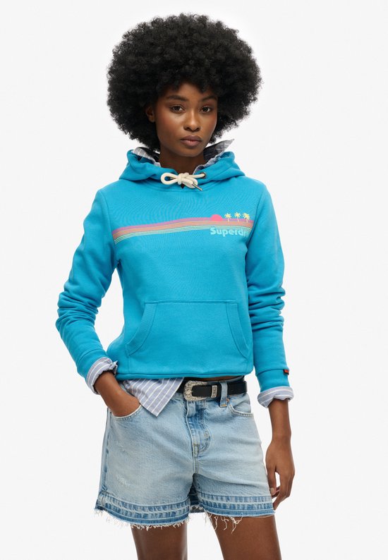 Superdry - Sweat à Rainbow en-ciel à rayures - Femme - Sweats à capuche à capuche