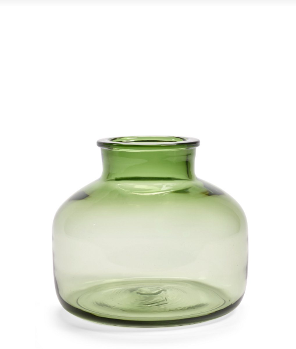 Serax Vaas - glas - groen - D25 x H22 cm - Opening 10 cm