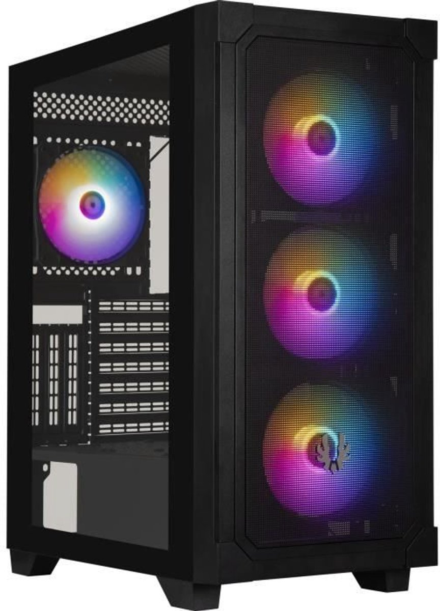 PC-behuizing - BITFENIX - Graph ARGB - Medium toren - ATX - Zwart - 4 A-RGB-ventilatoren