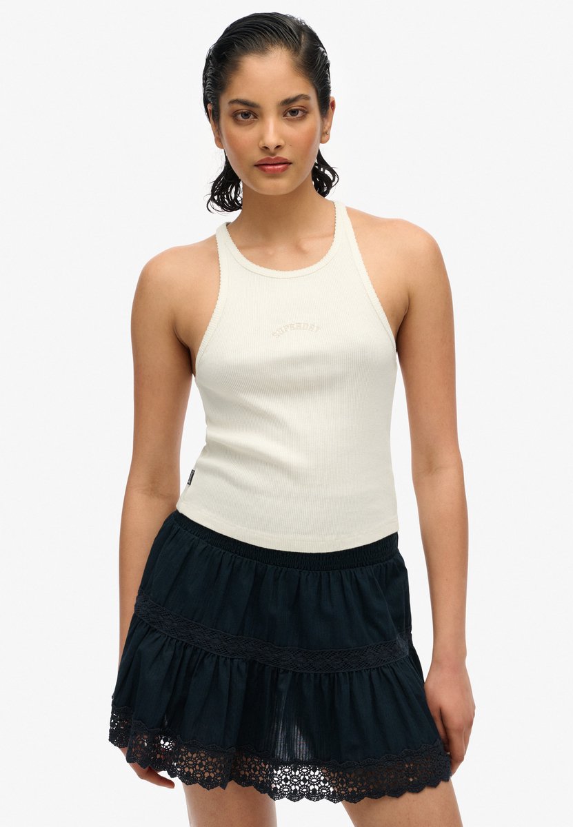 Superdry Essential Logo Racer hemdtopje Dames Vesten Wit
